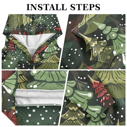 Kids Hoodies Sweaters Christmas Xmas Trees Hooded Sweatshirts with Big Pockets for Boys Girls B04003273