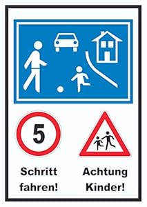 HB-Druck Spielstraße Sicherheitsschild A4 1 Stück