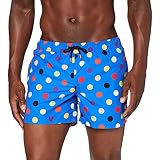 Happy Socks Herren Big Dot Swim Short Badehose, blau, XL