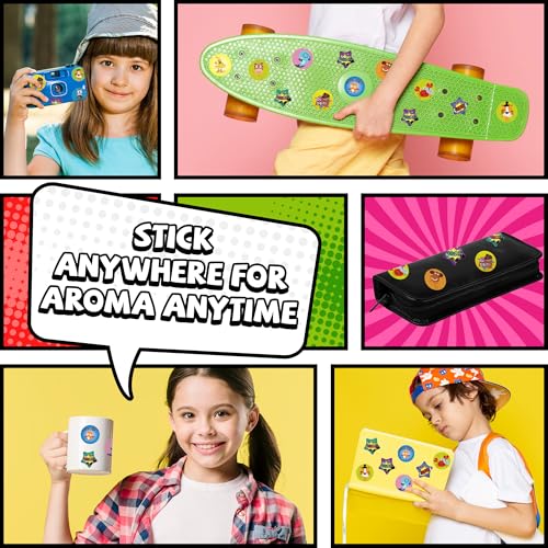 HORIECHALY Smelly Stickers Scratch and Sniff for Kids, Scented Stickers 48 Sheets 746 PCS 16 Different Scents, Sensory Fun Positive Reward for Classroom Engagement and Creative Play