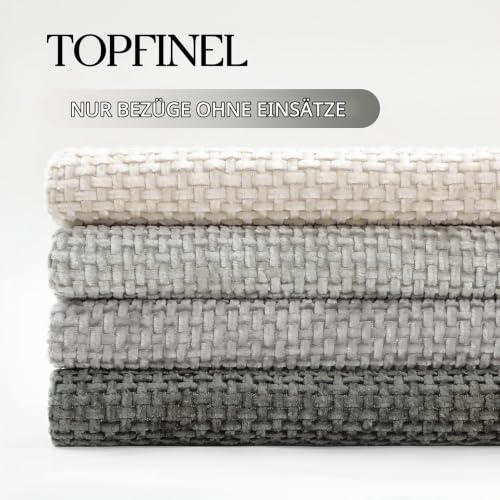 Topfinel Kissenbezug 30x50 Grau 4er Set Chenille Kissenbezüge Kissenhülle Sofakissen Dekokissen Zierkissenhülle Dekokissenbezug Rattan… – Ansicht 7
