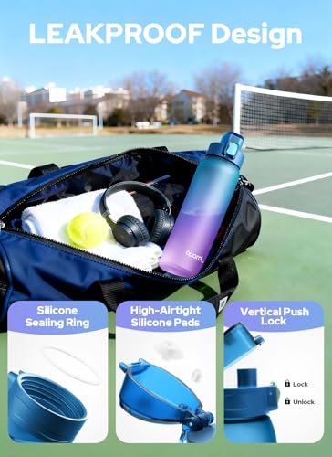 Image of Opard Zip 30oz Plastic Water Bottle Dishwasher Safe, Leakproof Flip-Top Lid, BPA Free Tritan, Wide Mouth Reusable Sports Water Bottle for Gym Hiking Commuting Outdoor Travel and School
