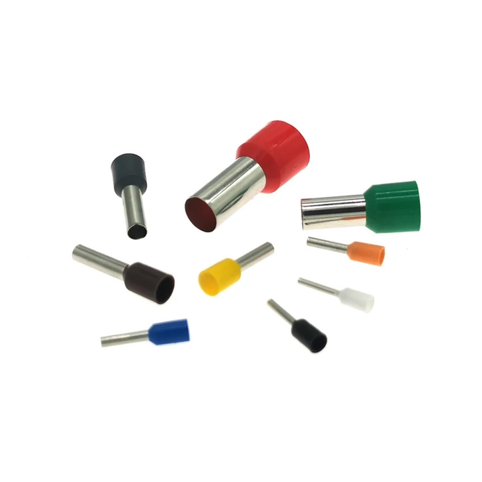170 szt. izolowane zaciski zaciskowe złącze przewodów elektrycznych E1510 E2510 E6012 E16-12 tuleje kablowe VE 16-6AWG 1,5-16 mm2