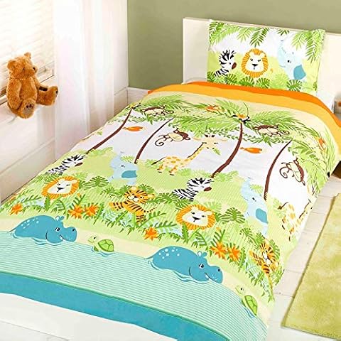 Just Contempo Kids Jungle Animals Duvet Set Cover
