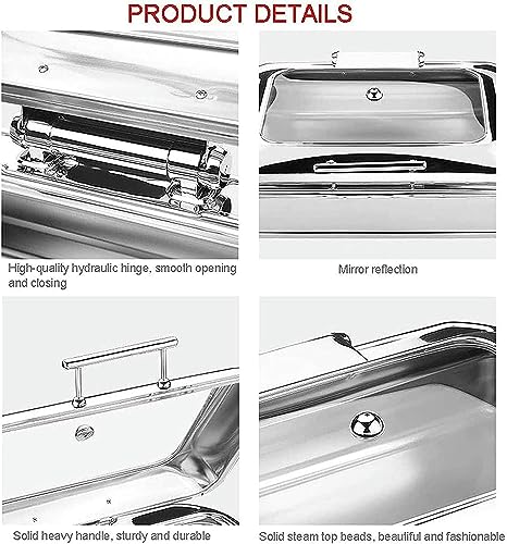 Chafing Dish 9L Électrique : Finis les Plats Froids sur vos Buffets - 4