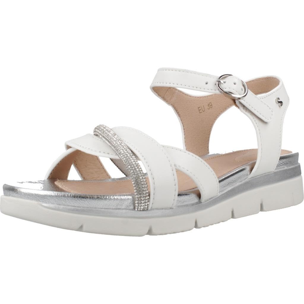 Stonefly 222363 ELODY 25 White Bianco Sandali Donna Pelle Strass 38