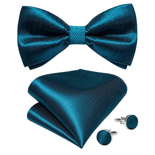 Pajarita de seda azul para hombre