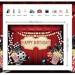 Movie Night Backdrop Red Carpet Movie Theme Birthday Party Background Children Star Movie Theme Party Photography Decoration Photo Shoot Props 7x5FT - Image 5