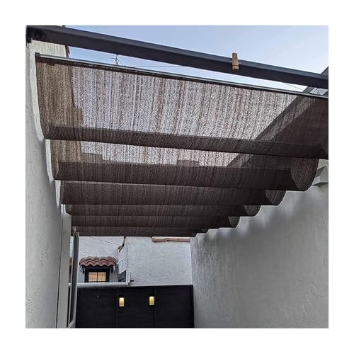 Parasol Ondulado en Forma de U, Cubierta de pérgola con Dosel Ondulado retráctil, Red de protección Solar, Material HDPE, toldo retráctil Deslizante para terraza o Porche, con Kit de Montaje