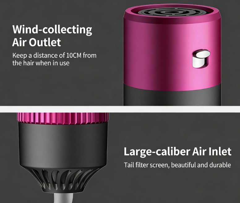 5 in 1 Blow Dryer Brush, Negative Ion Hot Air Styler, Auto-Wrap Curler, Detachable Styler, 1200W for Drying, Curling, Straightening & Smoothing (Gray)