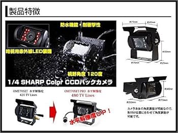 Amazon.co.jp: バックカメラ モニター セット 大型車に最適 7