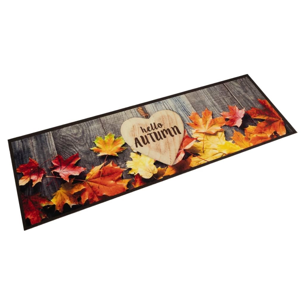 Tapis de cuisine lavable 60x180 cm antidérapant en velours doux d'automne
