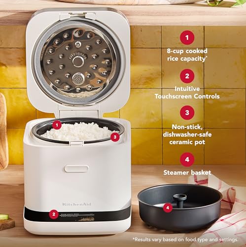 KitchenAid Compact Grain & Rice Cooker, KGC2154, Porcelain White by KitchenAid - Image 6