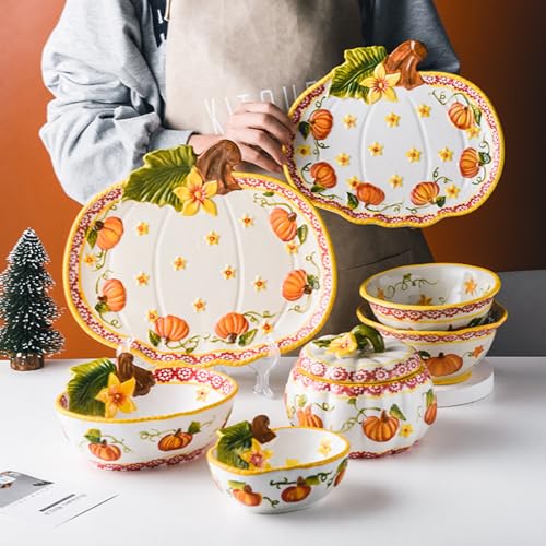 Tarro de galletas de cerámica multiusos contenedor de dulces para Halloween 8