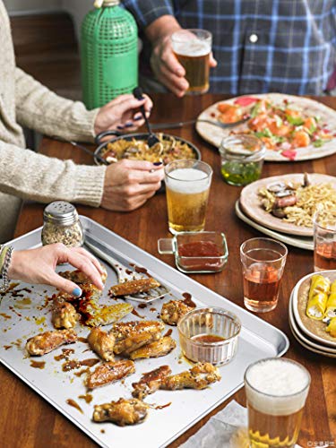 Stainless Steel Baking Tray Set of 2, Baking Sheet Cookie Tray Professional, 40x 30x 2.5 cm, Non Toxic & Healthy, Mirror Finish & Rust Proof, Easy Clean & Dishwasher Safe - Image 6