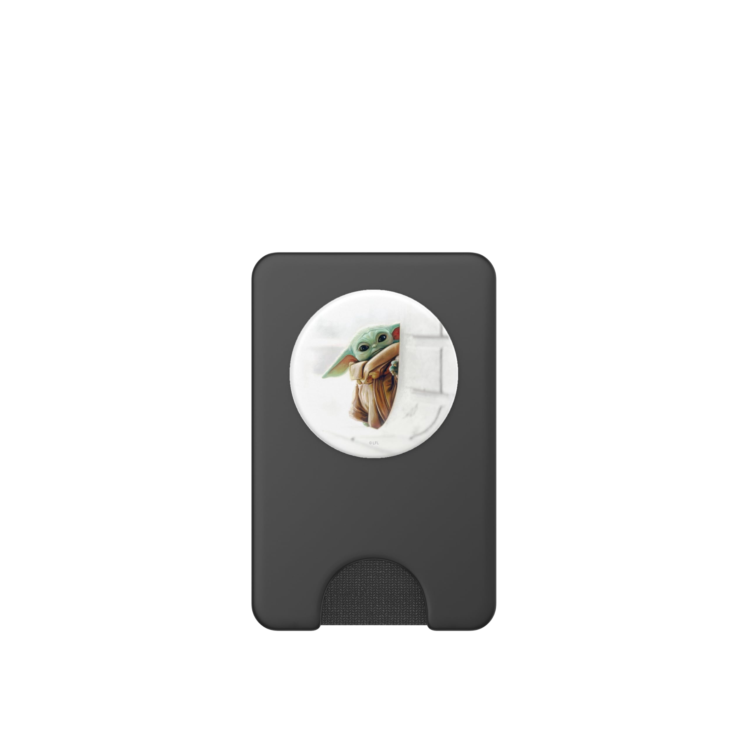 Star Wars The Mandalorian Grogu White PopSockets PopWallet for MagSafe, Black - Image 2