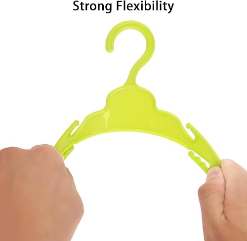 Miniatura 4 de 20 perchas de ropa para muñecas de 18 pulgadas, ganchos de muñecas de 5 colores, accesorios resistentes para colgar muñecas, funcionan muy bien con
