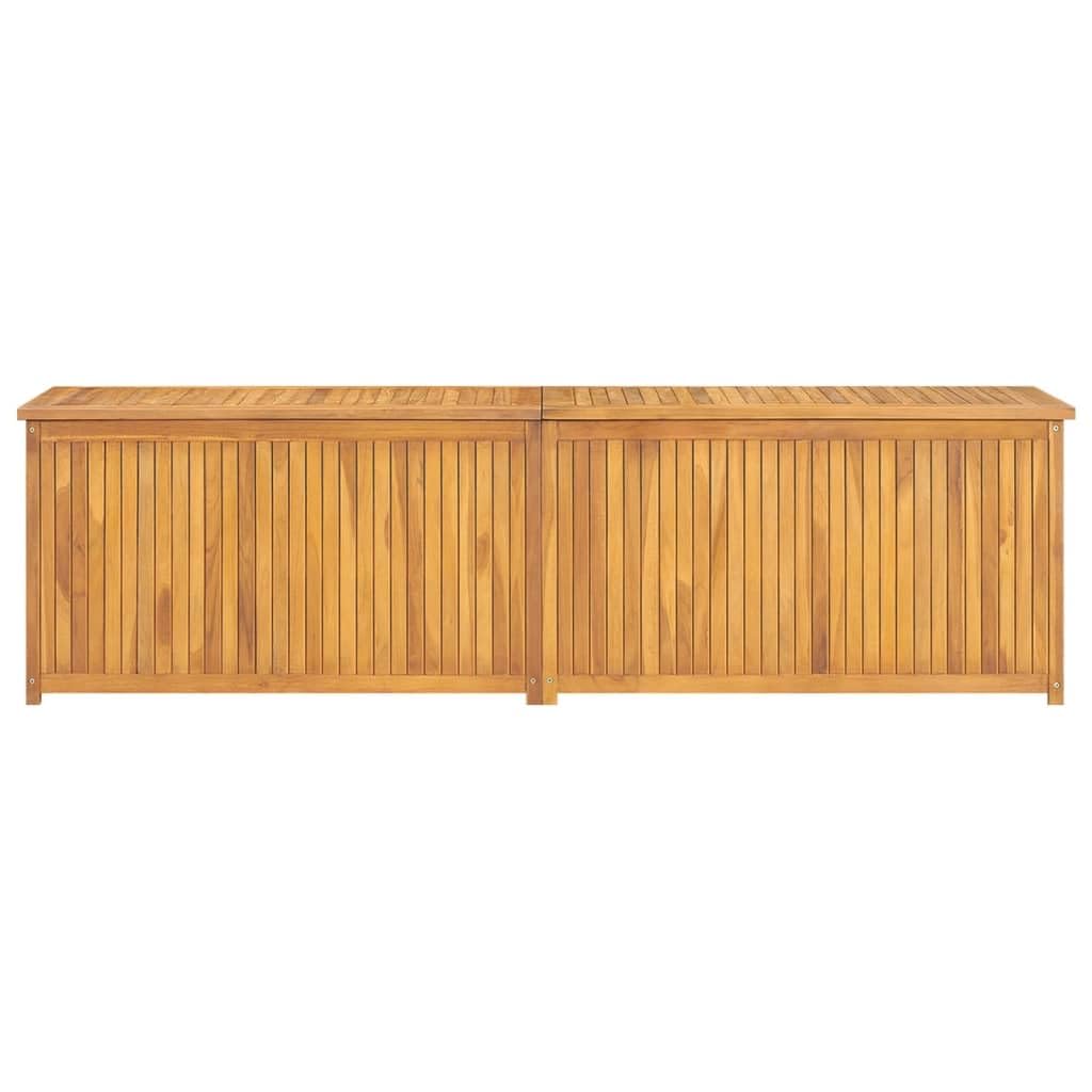 HXUHUWS Patio Storage Box Solid Wood Teak, Spacious Outdoor Organizer with Easy Open Lid, 78.7