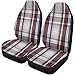 Produktbild Not applicable 2er-Set Autositzbezüge Grün Dunkel Karomuster Blau Country Table Vintage Schwarz Universal Auto Vordersitze Protector Universal