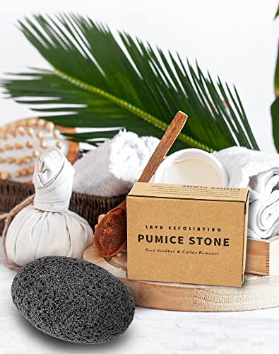 Image of Maryton Natural Pumice Stone for Feet - Lava Foot Exfoliator Scrubber Pedicure Tools, Dead Skin Corn Callus Remover for Feet and Hands, 2 Count
