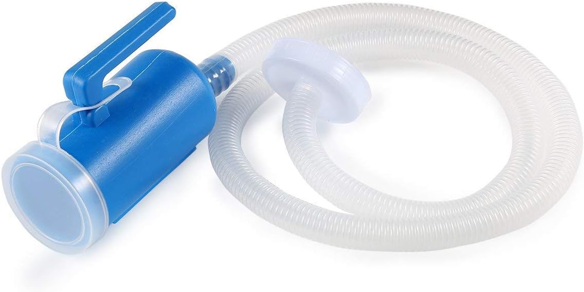 Male Urinal Portable Plastic Pee Bottle，Environmental Protection Portable Plastic Spill-Proof Urinal for Old Man，Hospital，Home，Camping，Car，Travel Urine Collector 2000ml (Blue with lengthening Tube) : Health & Household