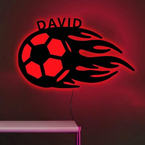 Miniatura 6 de Letrero de neón de fútbol personalizado letrero de nombre de fútbol luces de neón de fútbol luz LED de fútbol letrero de pelota de fútbol