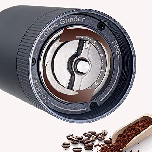 XinQt KF502 Manuelle Kaffeemühle Espresso Kaffeemühle Hohe Qualität Aluminiumlegierung Kaffeemühle mit Kaffee Löffel Set – Bild 5
