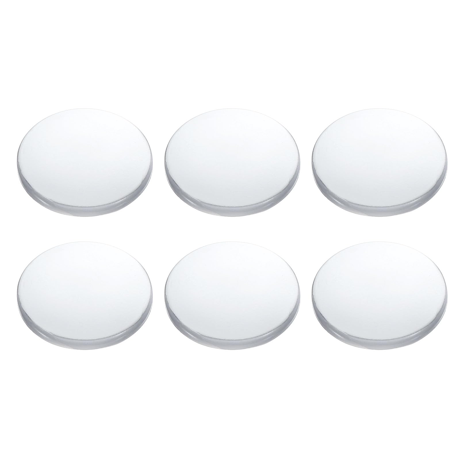 PATIKIL Door Stopper Wall Protector 1.57", 6 Pcs Self Adhesive Rubber Door Bumpers Guard Round Door Knobs Wall Shield Cushion for Furniture Door Handle Cabinet Home Office, Clear