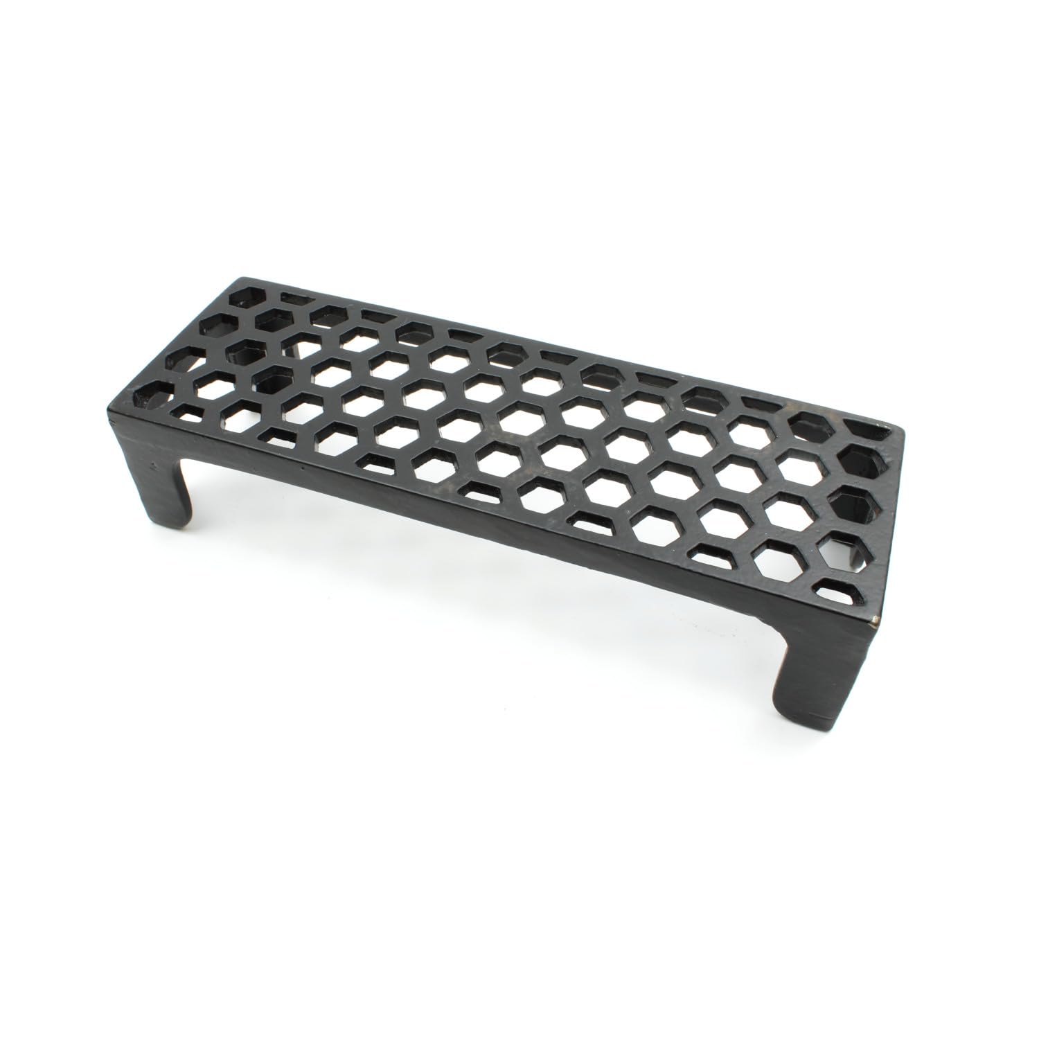 Oakcrafts Satin Black - Antique Cast Iron Single Honeycomb Air Brick In - 230Mm X 75Mm