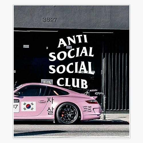 Anti Social Social Club Sticker Vinyl Waterproof Sticker Decal Car Laptop Wall Window Bumper Sticker 5'