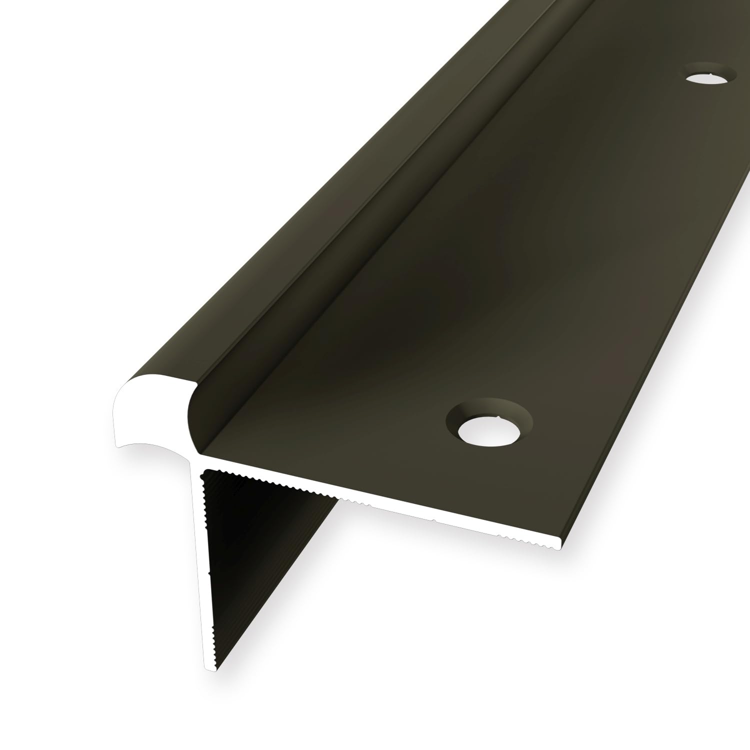 Traprandprofiel 32 x 42 x 2500 mm hoekprofiel aluminium glad dubbel verzonken verzonken geboord zilver randhoogte 4 mm Küberit