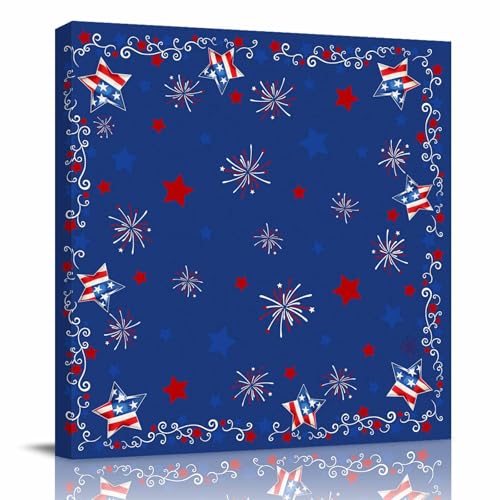 Independence Day Canvas Wall Art for Living Room Bedroom Fourth