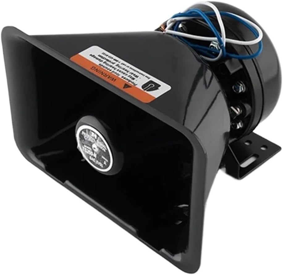 Tone horn 12V/24V automotive, motorcycle, and marine high decibel onboard 400W alarm pitched(400W square mouth)