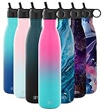 Capa aislante recubierta de cobre de alta calidad en su botella para beber de acero inoxidable: el exterior de la pared interior en el área sellada al vacío de cada termo Simple Modern está recubierta con una fina capa de cobre para garantizar un aislamiento adicional para su botella de agua