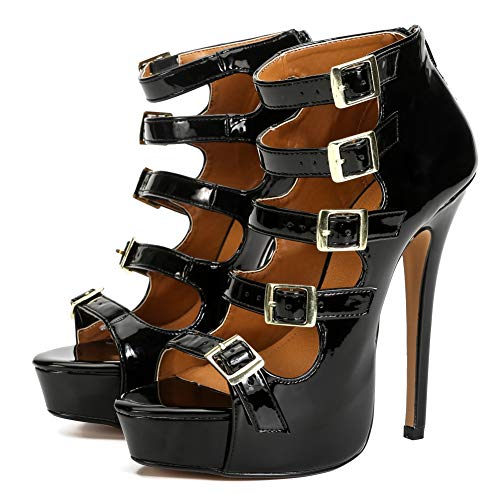 MAIERNISI JESSI Unisex Men's Women's Sandals Platform Parallel Straps Stiletto High Heels Zip Boots2