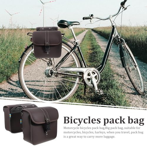 Bolsa lateral para motocicleta HANABASS de gran capacidad, bolsa de almacenamiento de cuero para equipaje y accesorios de motos miniatura 3