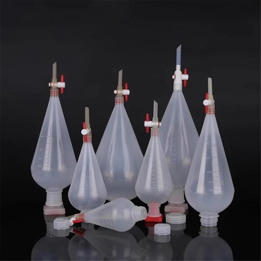 Attrezzature e forniture di laboratorio 1 imbuto separatore in plastica sagomato da laboratorio 125 ml a 1000, resistente agli acidi, for forniture di