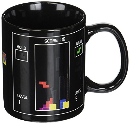 Oliasports Tetris Magic Color Changing Mug Cup, Black