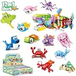 12 Paquets de favoris pour les enfants - 12 en 1 Requin & Blocs d'animaux marins, Fêtes, Prix de classe, Anniversaire de Pâques pour les garçons & Filles 6+