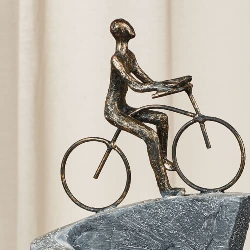 Touch Of Class Journey Of Life Bike On Winding Road Table Sculpture - Resin - Gray, Bronze - Inspirational Trip For Bedroom, Living Room, Office, Entryway, Foyer, Office - Modern Decor #TOP1