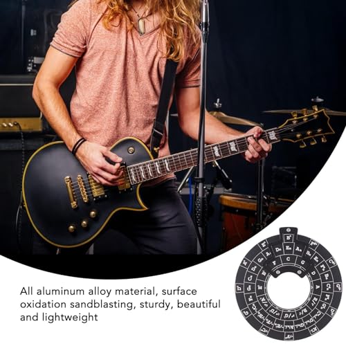 Round Circle of Fifths Wheel Metal Melody Tool with Storage Bag,Aluminum Alloy Chord Wheel Melody Chord Tool Music Theory Learning Tool Music Transpose Accessories for Musicians - Image 4