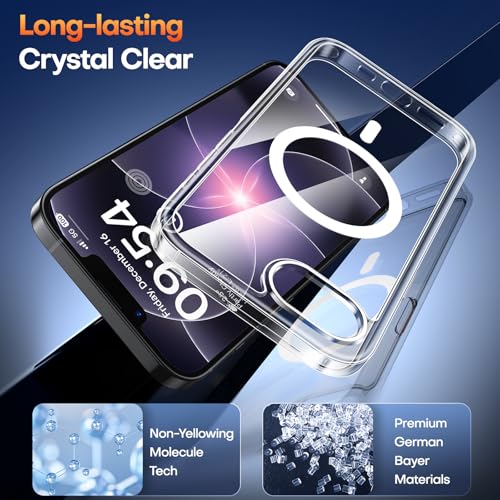 Image of TAURI for iPhone 17e Case /for iPhone 16e Case Compatible with MagSafe Clear