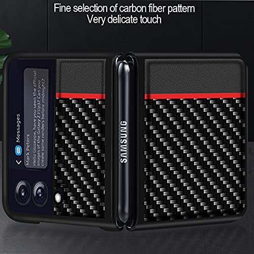 Xbs-Better FOR SAMSUNG GALAXY Z FLIP 3 5G (2021) Compatible With Samsung Galaxy Z Flip 3, Silm Carbon Fiber Case Lightweight Protective Phone Cover thumb #1