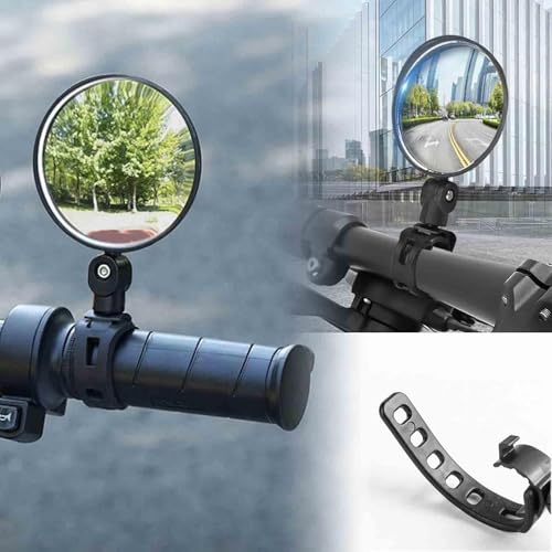 2 PCS Bike Mirror Set - Rear View Handlebar Mirrors for Bicycles - Adjustable 360° Rotatable Convex Mirrors for Enhanced Cycling Safety - Durable, Easy to Install for Road, Mountain, and Electric Bike - Image 6