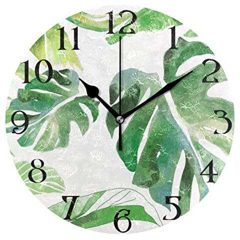 Horloge murale Mnsruu Monstera 25 cm Cover
