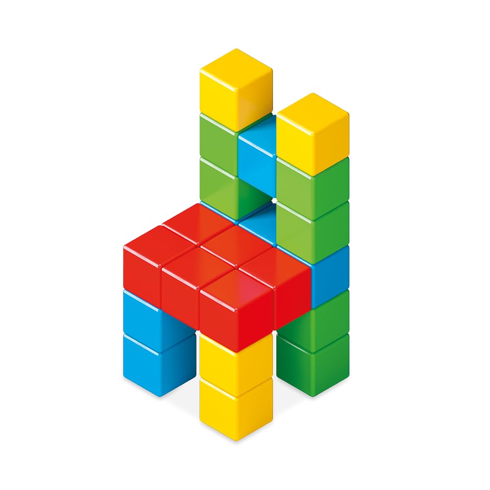 GEOMAG Magicube Full Color Gioco di Costruzione Magnetico Bambino, Regalo bimbo bimba 1 2 3 4 5 6 anni, 100% plastica riciclata, educativo montessori, cubi magnetici, costruzioni magnetiche