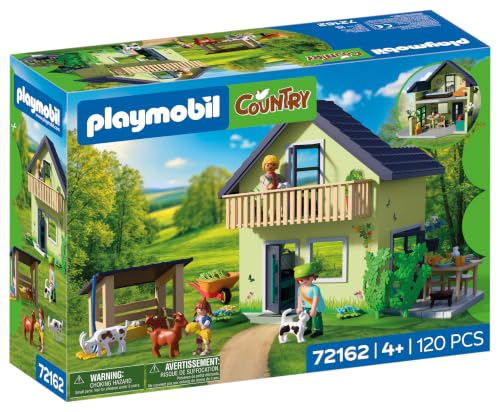 Playmobil | Country | Maison de Ferme | Maison d’Habitation avec Balcon, Cuisine, Lits, Animaux et Nombreux Accessoires | pour Les Enfants à partir de 4 Ans | 72162
