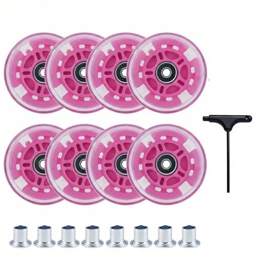 VORTRACK 8 Pack Light Up Inline Skate Wheels 64/70/72/76/80mm - 85A PU...