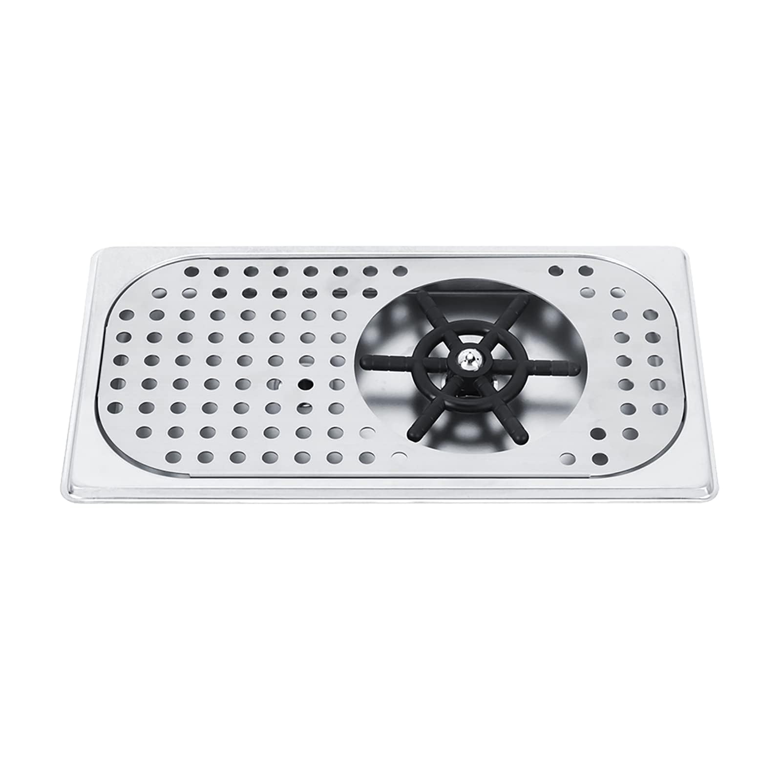Ejoyous Lavavasos de Acero Inoxidable para Fregadero, 114 mm de Diámetro, Conexión G1/2 Pulgadas, Limpiador de Tazas y Botellas