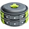 MalloMe Camping Cookware Mess Kit for Backpacking Gear – Camping Cooking Set - Backpack Camping Pot and Pans Set - Portable Camping Stove and Backpacking Stove Compatible - Camp Accessories Equipment #1